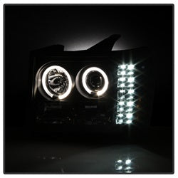 Spyder Auto 5010605 Halo Projector Headlights; Bulbs Included; Pair; Black; - Truck Part Superstore