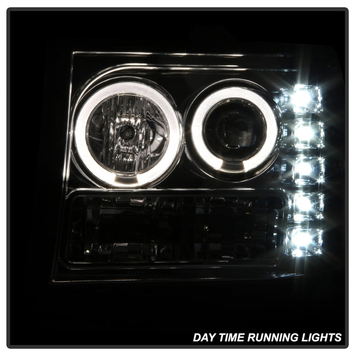 Spyder Auto 5010612 Halo Projector Headlights; Bulbs Included; Pair; Chrome; - Truck Part Superstore
