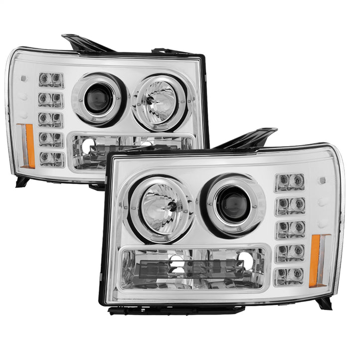 Spyder Auto 5010612 Halo Projector Headlights; Bulbs Included; Pair; Chrome; - Truck Part Superstore