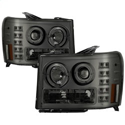 Spyder Auto 5010629 Halo Projector Headlights; High H1 And Low H1 Bulbs Included; Pair; Smoke; - Truck Part Superstore