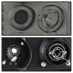 Spyder Auto 5010629 Halo Projector Headlights; High H1 And Low H1 Bulbs Included; Pair; Smoke; - Truck Part Superstore