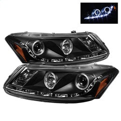 Spyder Auto 5010667 DRL LED Projector Headlights; Bulbs Included; Pair; Black; - Truck Part Superstore