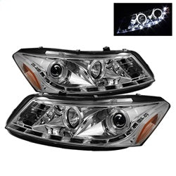 Spyder Auto 5010674 DRL LED Projector Headlights; Bulbs Included; Pair; Chrome; - Truck Part Superstore