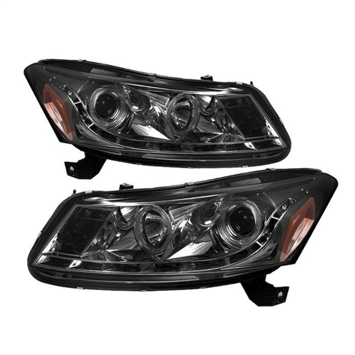 Spyder Auto 5010681 DRL LED Projector Headlights; Bulbs Included; Pair; Smoke; - Truck Part Superstore