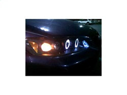 Spyder Auto 5010728 Halo Projector Headlights; Bulbs Included; Pair; Black; - Truck Part Superstore