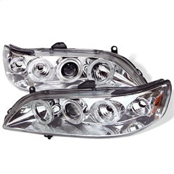 Spyder Auto 5010735 Halo Projector Headlights; Bulbs Included; Pair; Chrome; - Truck Part Superstore