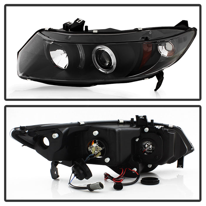 Spyder Auto 5010780 Halo Projector Headlights; Bulbs Included; Pair; Black; - Truck Part Superstore