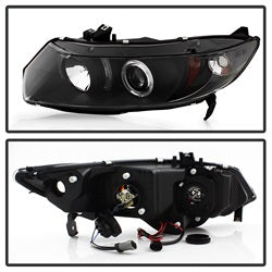 Spyder Auto 5010780 Halo Projector Headlights; Bulbs Included; Pair; Black; - Truck Part Superstore
