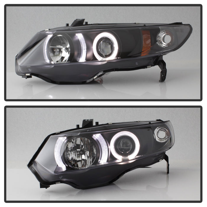 Spyder Auto 5010780 Halo Projector Headlights; Bulbs Included; Pair; Black; - Truck Part Superstore