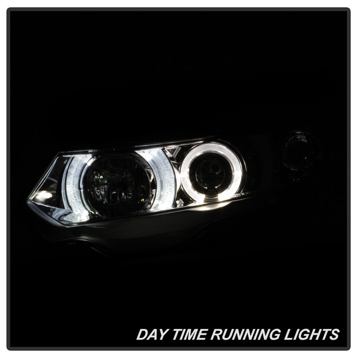 Spyder Auto 5010797 Halo Projector Headlights; Bulbs Included; Pair; Chrome; - Truck Part Superstore