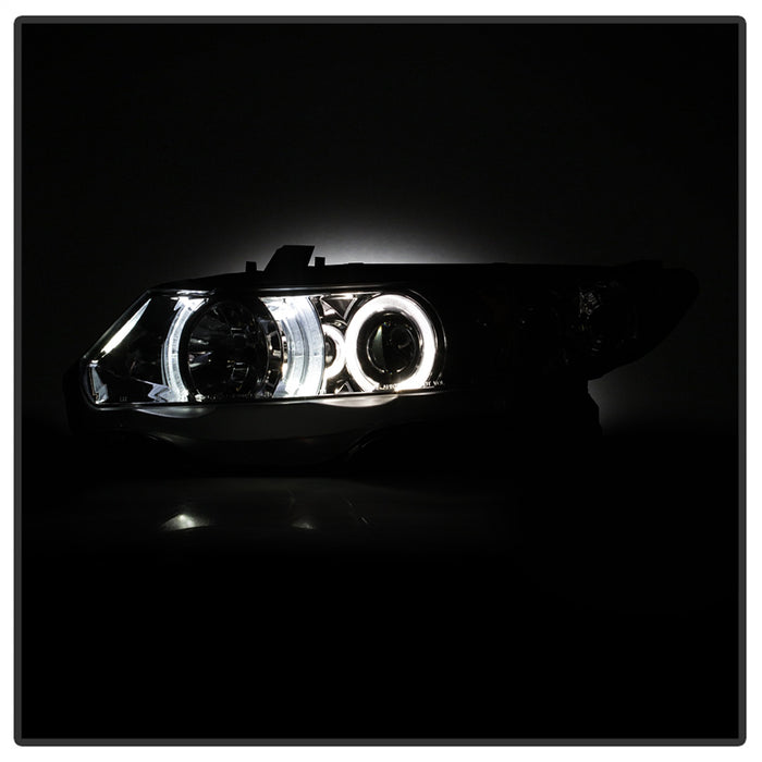 Spyder Auto 5010797 Halo Projector Headlights; Bulbs Included; Pair; Chrome; - Truck Part Superstore