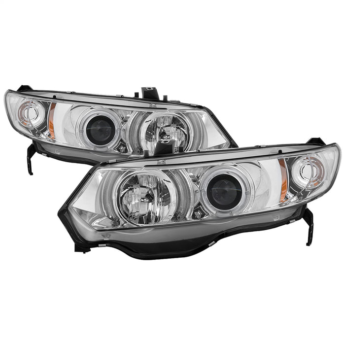 Spyder Auto 5010797 Halo Projector Headlights; Bulbs Included; Pair; Chrome; - Truck Part Superstore