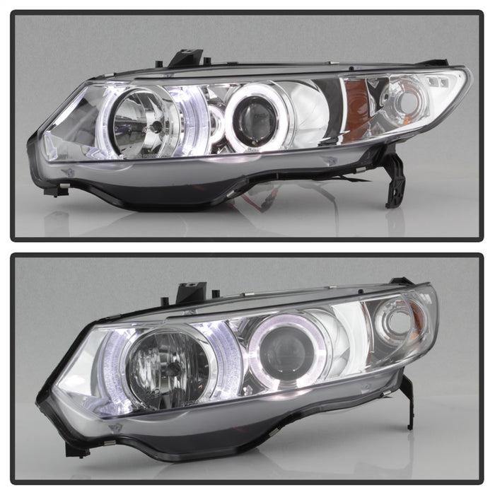 Spyder Auto 5010797 Halo Projector Headlights; Bulbs Included; Pair; Chrome; - Truck Part Superstore