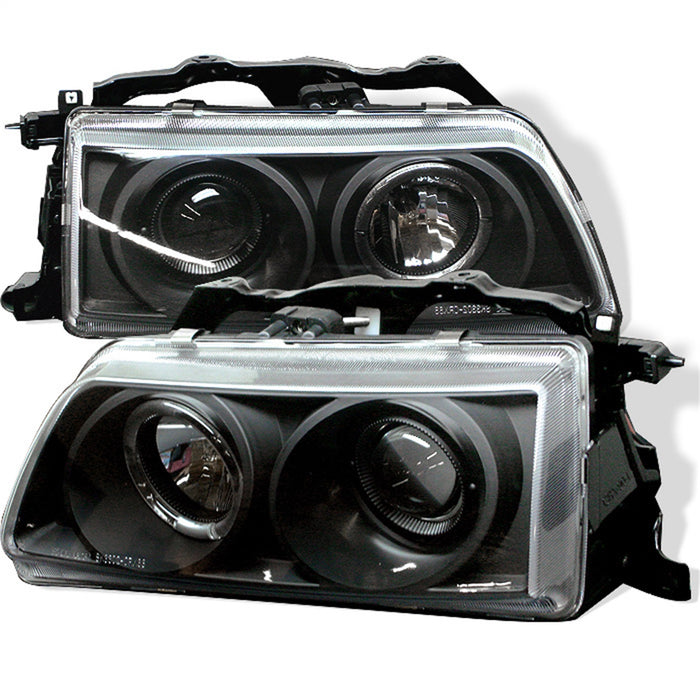 Spyder Auto 5010827 Halo Projector Headlights; Bulbs Included; Pair; Black; - Truck Part Superstore