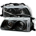 Spyder Auto 5010827 Halo Projector Headlights; Bulbs Included; Pair; Black; - Truck Part Superstore