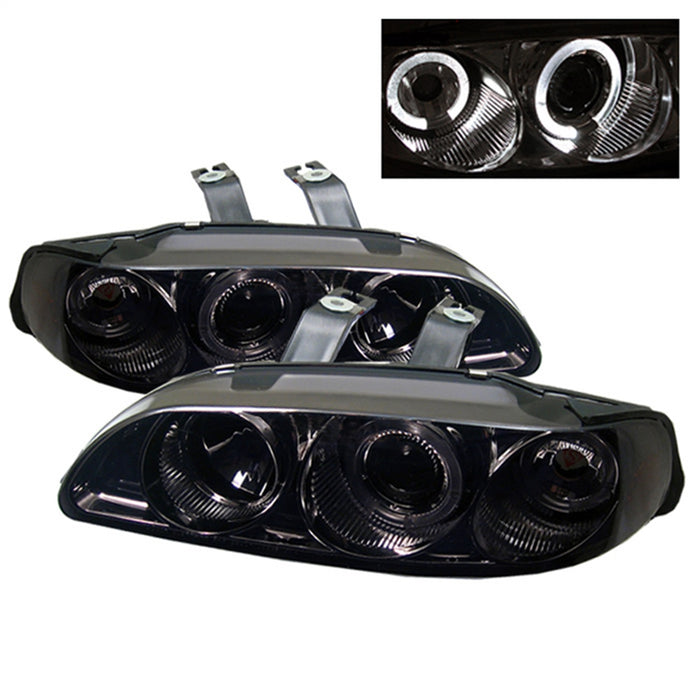 Spyder Auto 5010865 Halo Projector Headlights; 1 pc.; Bulbs Included; Pair; Smoke; - Truck Part Superstore