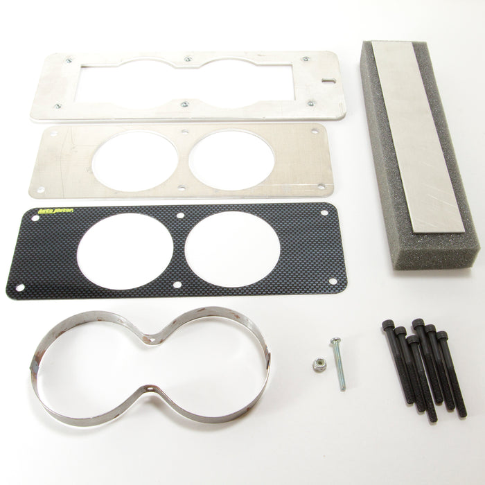 AutoMeter 50108 GAUGE MOUNT; GAUGE CAGE; DUAL; 2 5/8in.; CARBON FIBER LOOK; MUSTANG 87-93 FOX - Truck Part Superstore