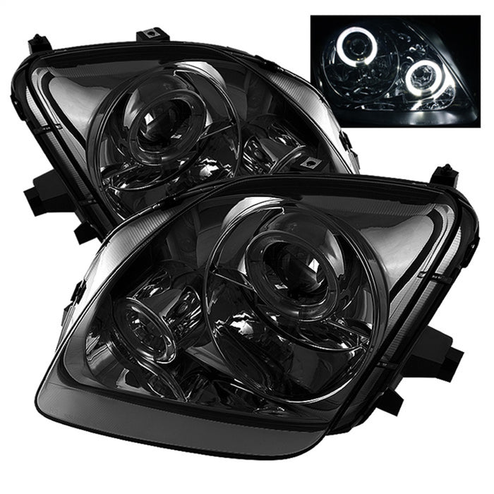 Spyder Auto 5011053 Halo Projector Headlights; Bulbs Included; Pair; Smoke; - Truck Part Superstore