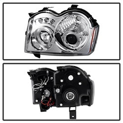 Spyder Auto 5011107 Halo LED Projector Headlights; Bulbs Included; Pair; Chrome; - Truck Part Superstore