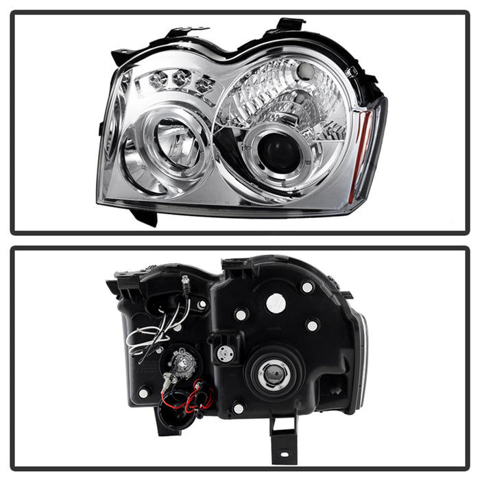 Spyder Auto 5011107 Halo LED Projector Headlights; Bulbs Included; Pair; Chrome; - Truck Part Superstore