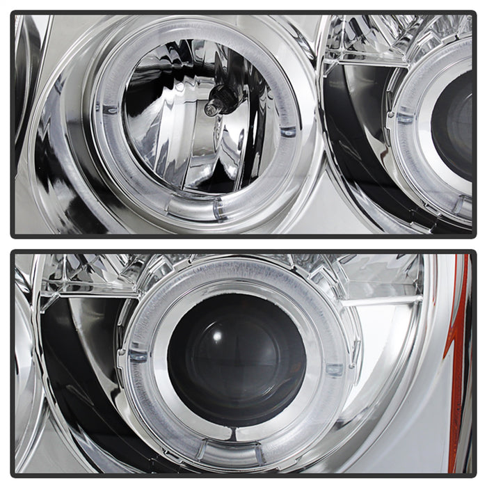Spyder Auto 5011107 Halo LED Projector Headlights; Bulbs Included; Pair; Chrome; - Truck Part Superstore