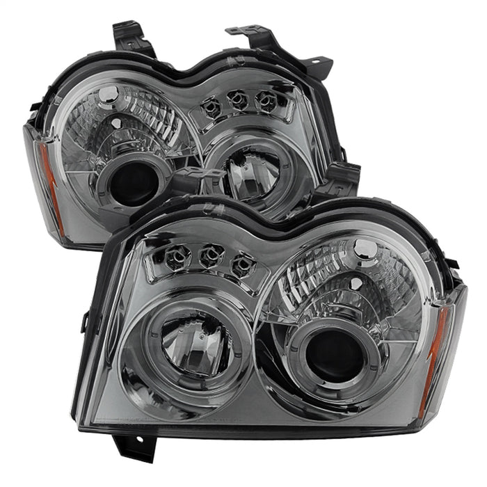 Spyder Auto 5011114 Halo LED Projector Headlights; Uses T10 LED Ultra White LED Bulb; Pair; Smoke; - Truck Part Superstore