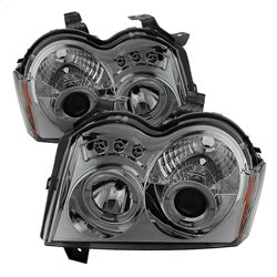 Spyder Auto 5011114 Halo LED Projector Headlights; Uses T10 LED Ultra White LED Bulb; Pair; Smoke; - Truck Part Superstore