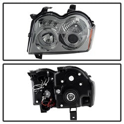 Spyder Auto 5011114 Halo LED Projector Headlights; Uses T10 LED Ultra White LED Bulb; Pair; Smoke; - Truck Part Superstore