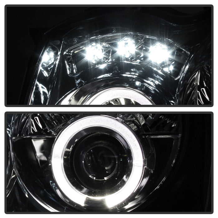 Spyder Auto 5011114 Halo LED Projector Headlights; Uses T10 LED Ultra White LED Bulb; Pair; Smoke; - Truck Part Superstore