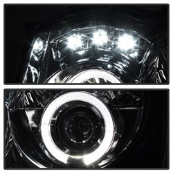 Spyder Auto 5011114 Halo LED Projector Headlights; Uses T10 LED Ultra White LED Bulb; Pair; Smoke; - Truck Part Superstore