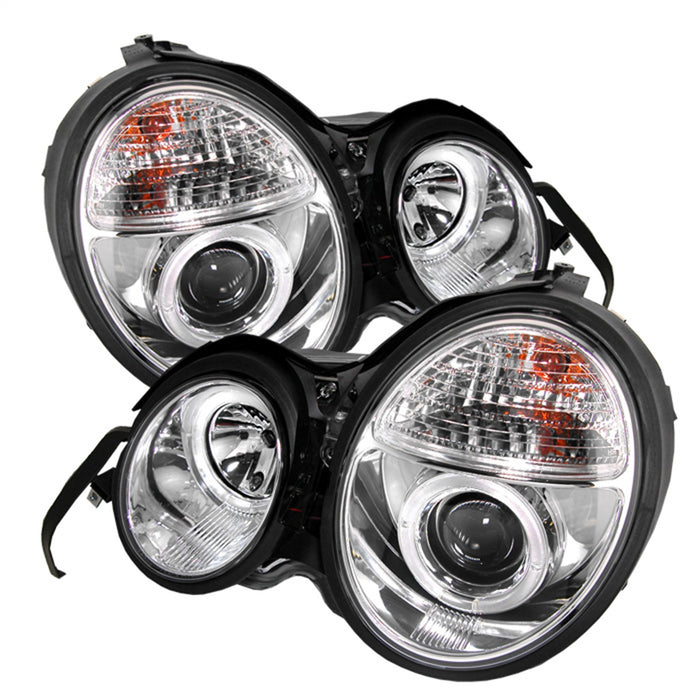 Spyder Auto 5011282 Halo Projector Headlights; Bulbs Included; Pair; Chrome; - Truck Part Superstore