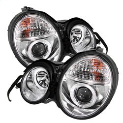 Spyder Auto 5011282 Halo Projector Headlights; Bulbs Included; Pair; Chrome; - Truck Part Superstore