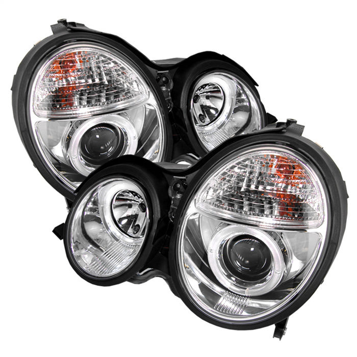 Spyder Auto 5011305 Halo Projector Headlights; Bulbs Included; Pair; Chrome; - Truck Part Superstore