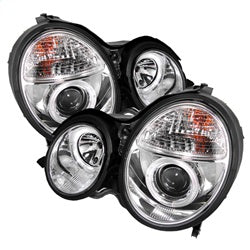 Spyder Auto 5011305 Halo Projector Headlights; Bulbs Included; Pair; Chrome; - Truck Part Superstore