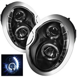 Spyder Auto 5011336 DRL LED Projector Headlights; Uses Stock Bulbs; Pair; Black; - Truck Part Superstore