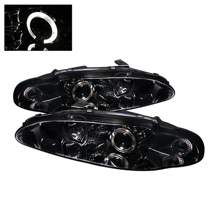 Spyder Auto 5011442 Halo Projector Headlights; Uses Stock Bulbs; Pair; Smoke; - Truck Part Superstore