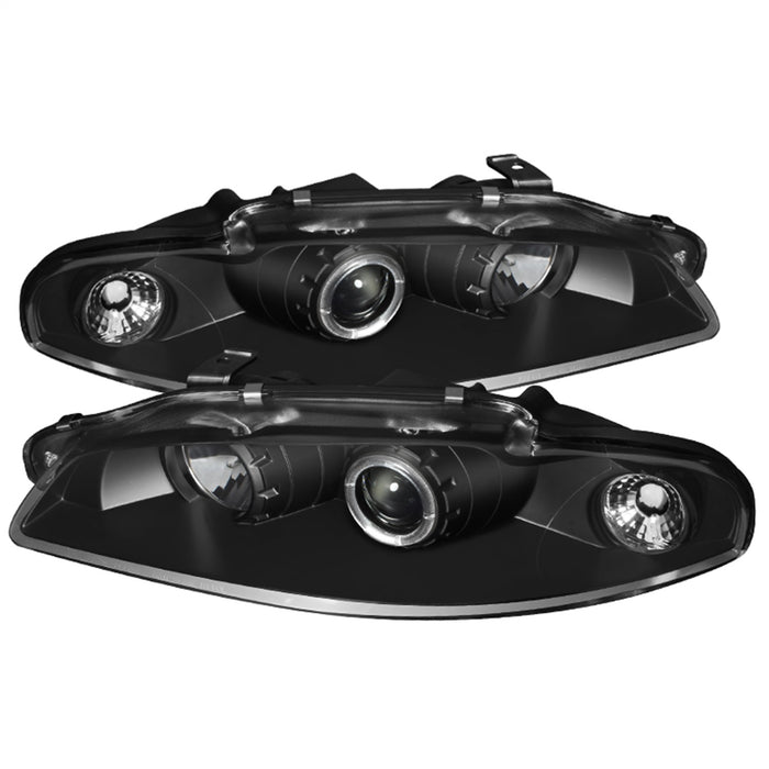 Spyder Auto 5011473 Halo Projector Headlights; Bulbs Included; Pair; Black; - Truck Part Superstore