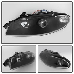 Spyder Auto 5011473 Halo Projector Headlights; Bulbs Included; Pair; Black; - Truck Part Superstore