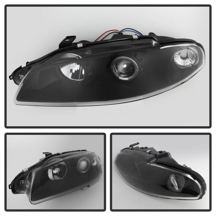 Spyder Auto 5011473 Halo Projector Headlights; Bulbs Included; Pair; Black; - Truck Part Superstore