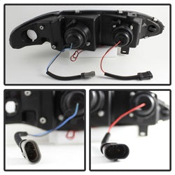 Spyder Auto 5011473 Halo Projector Headlights; Bulbs Included; Pair; Black; - Truck Part Superstore