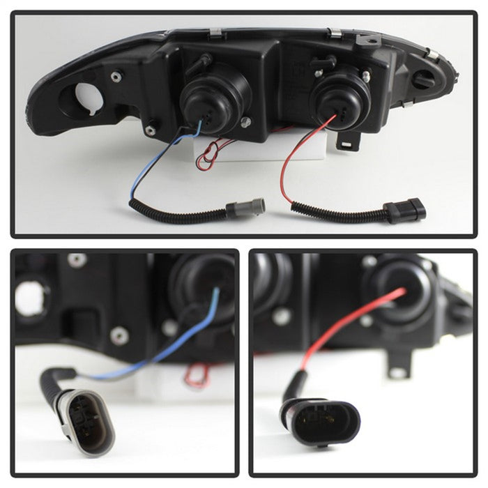Spyder Auto 5011473 Halo Projector Headlights; Bulbs Included; Pair; Black; - Truck Part Superstore