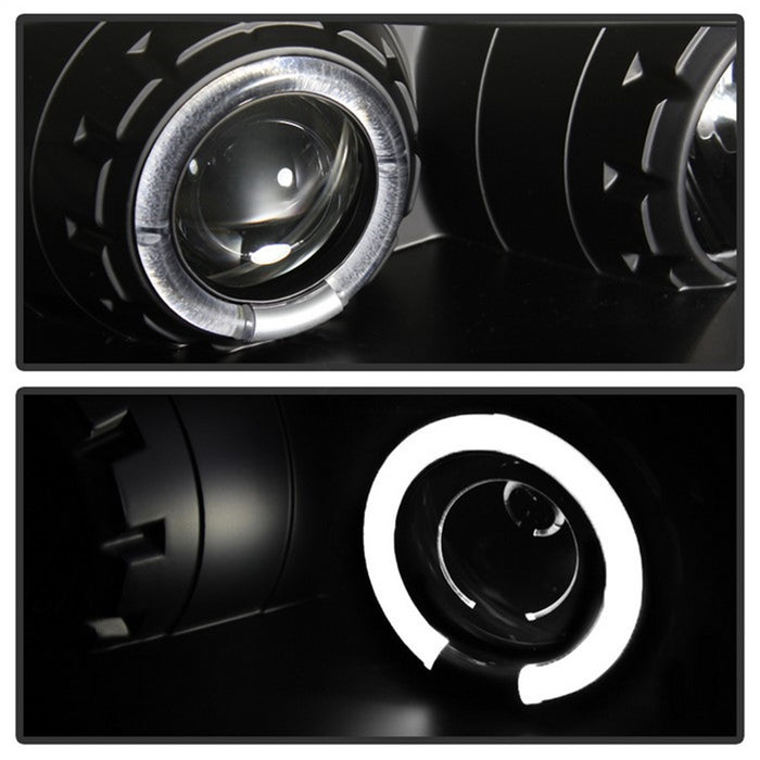 Spyder Auto 5011473 Halo Projector Headlights; Bulbs Included; Pair; Black; - Truck Part Superstore