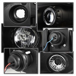 Spyder Auto 5011473 Halo Projector Headlights; Bulbs Included; Pair; Black; - Truck Part Superstore