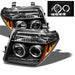 Spyder Auto 5011527 Halo LED Projector Headlights; Uses Stock Bulbs; Pair; Black; - Truck Part Superstore