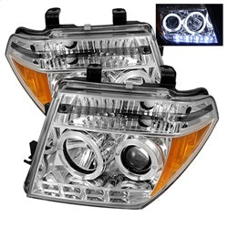 Spyder Auto 5011534 Halo LED Projector Headlights; Uses Stock Bulbs; Pair; Chrome; - Truck Part Superstore