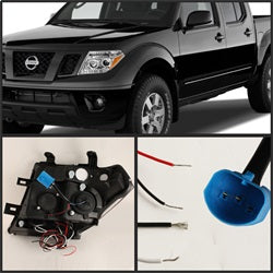 Spyder Auto 5011534 Halo LED Projector Headlights; Uses Stock Bulbs; Pair; Chrome; - Truck Part Superstore