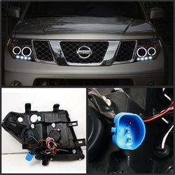 Spyder Auto 5011541 Halo LED Projector Headlights; Bulbs Included; Pair; Smoke; - Truck Part Superstore