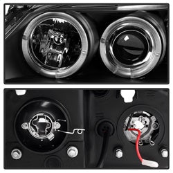 Spyder Auto 5011596 Halo Projector Headlights; Bulbs Included; Pair; Black; - Truck Part Superstore
