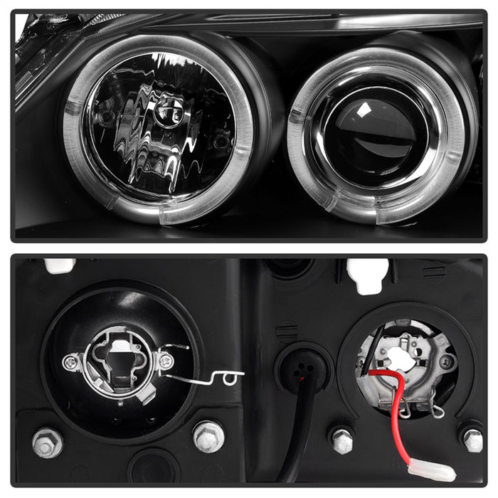 Spyder Auto 5011596 Halo Projector Headlights; Bulbs Included; Pair; Black; - Truck Part Superstore