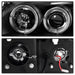 Spyder Auto 5011596 Halo Projector Headlights; Bulbs Included; Pair; Black; - Truck Part Superstore